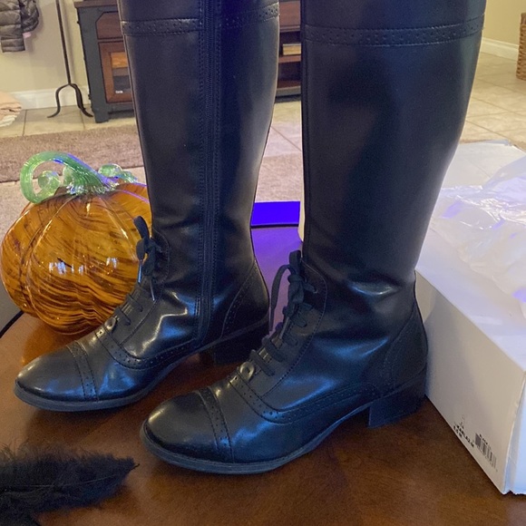 Tommy Hilfiger Tall Black Boots - Picture 3 of 13